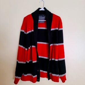 Mens XL Nautica striped cardigan